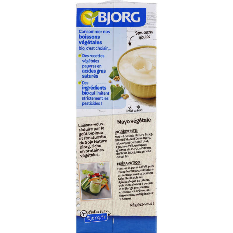 Bjorg Boisson soja nature sans sucres bio 1L