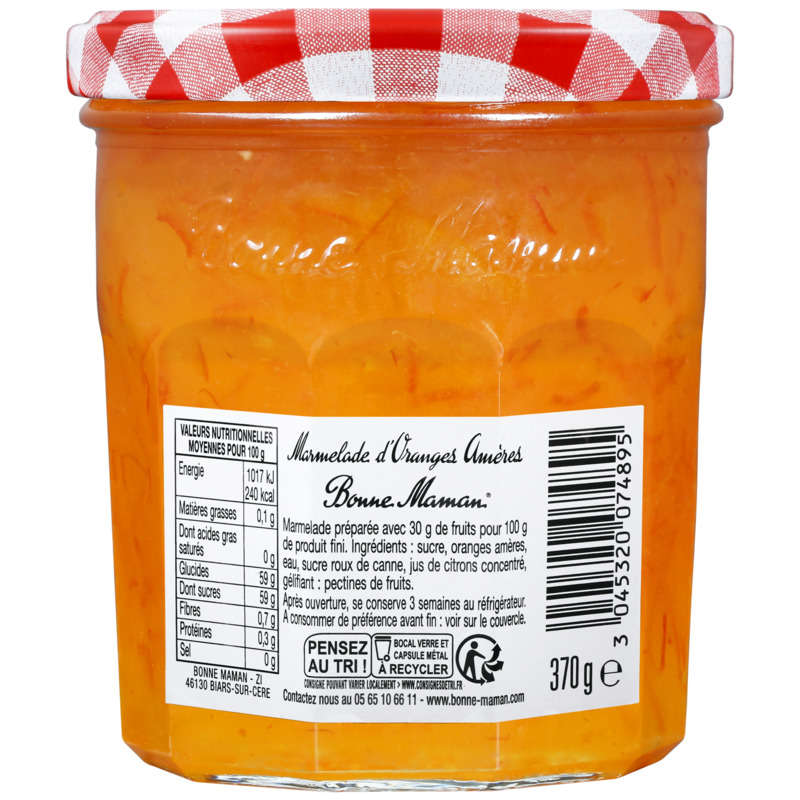 Bonne Maman Marmelade oranges amères 370g