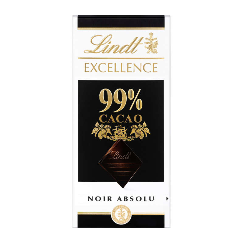 Lindt Absolute Dark Chocolate Extra Fine 99% Cocoa 50G