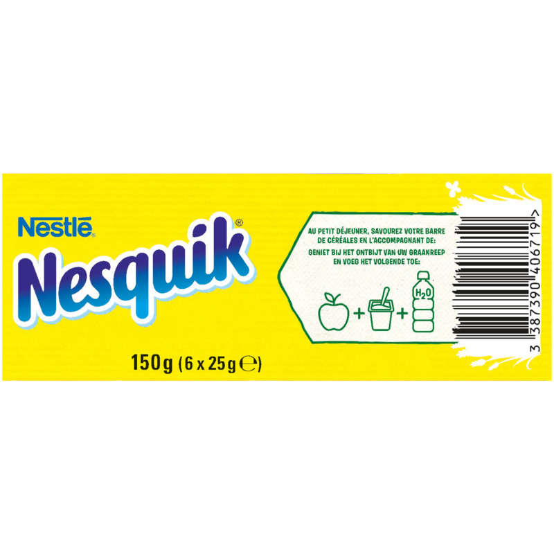 Nesquik Barres De Céréales Au Chocolat 6X25G