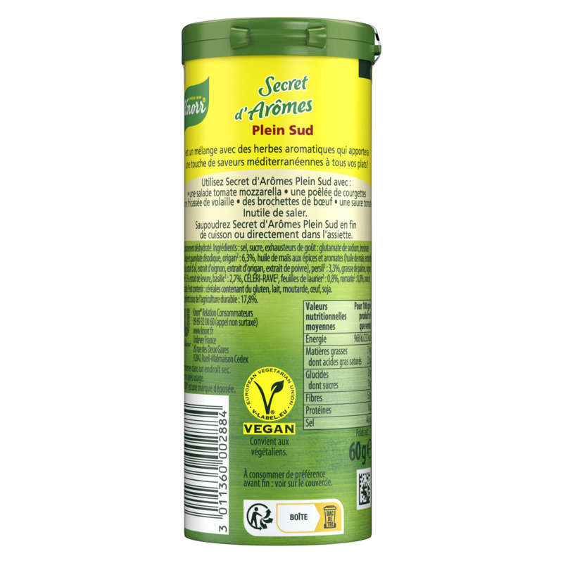 Knorr Assaisonnement en Poudre Plein Sud Tube 60g