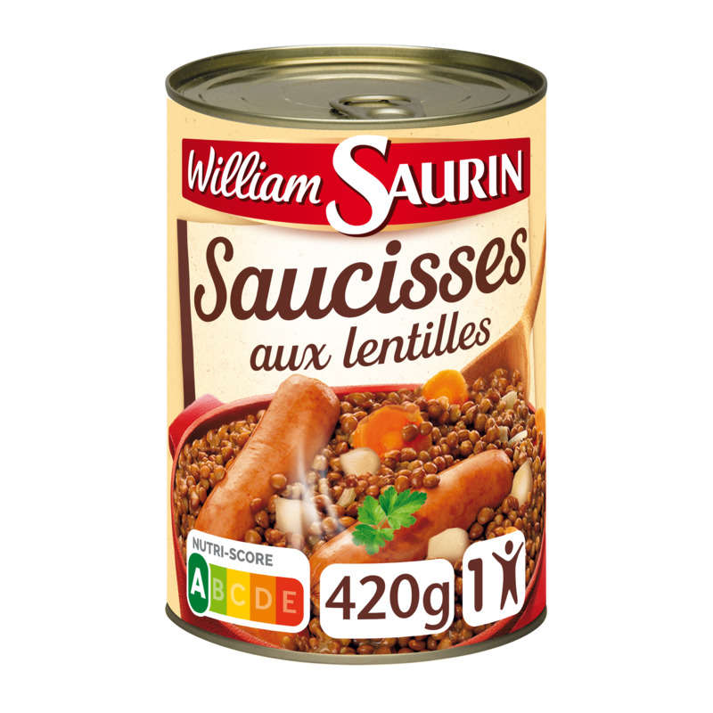 William Saurin Sausages with lentils 420g