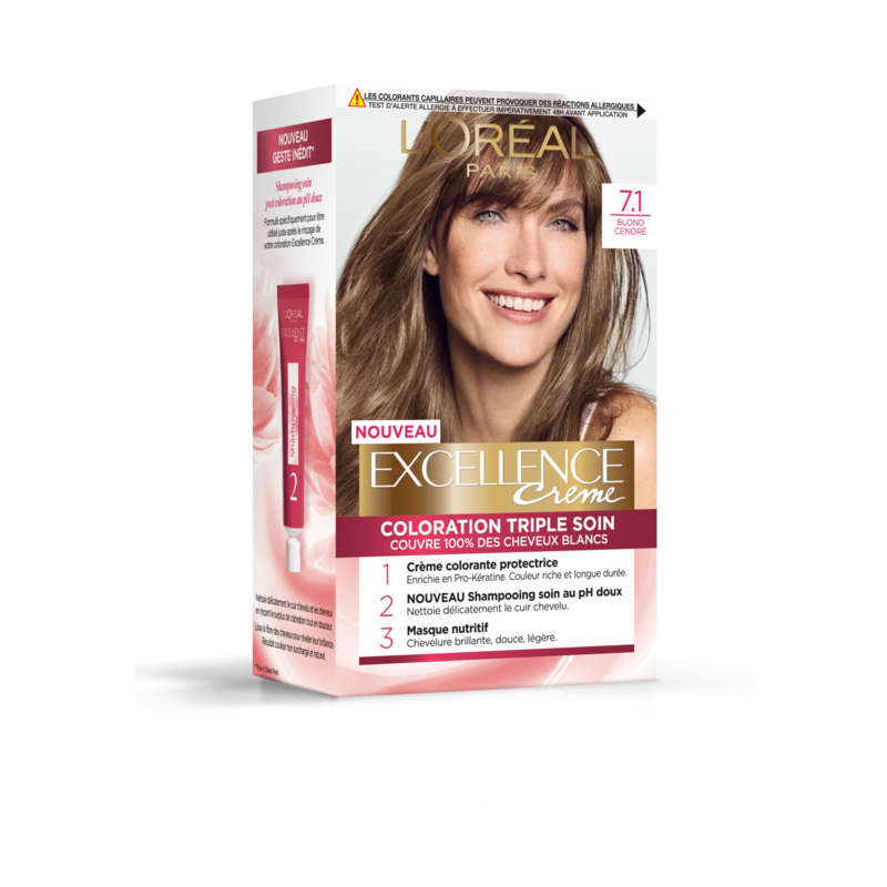 Excellence Crème Coloration 7.1 Blond cendré