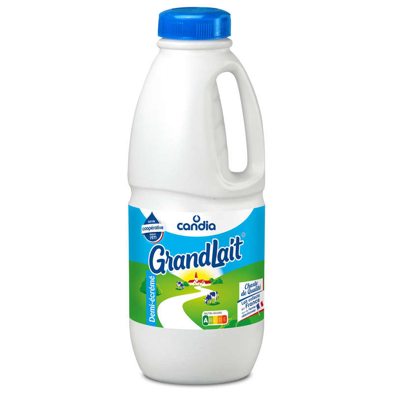 Grandlait Lait demi-écrémé, stérilisé UHT 1l