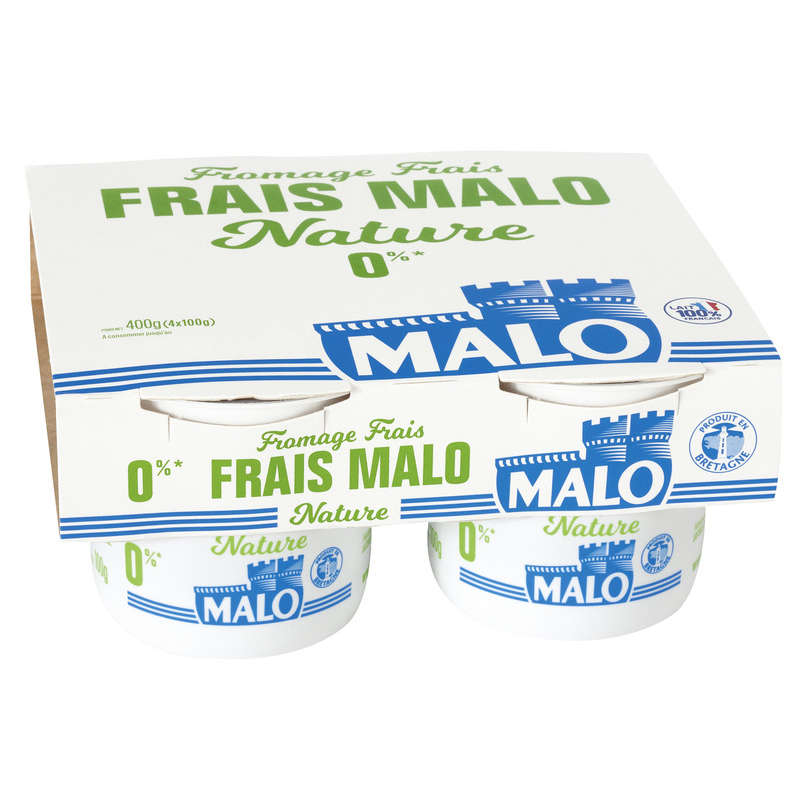 Malo Fromage frais 0% de matières grasses 4x100g